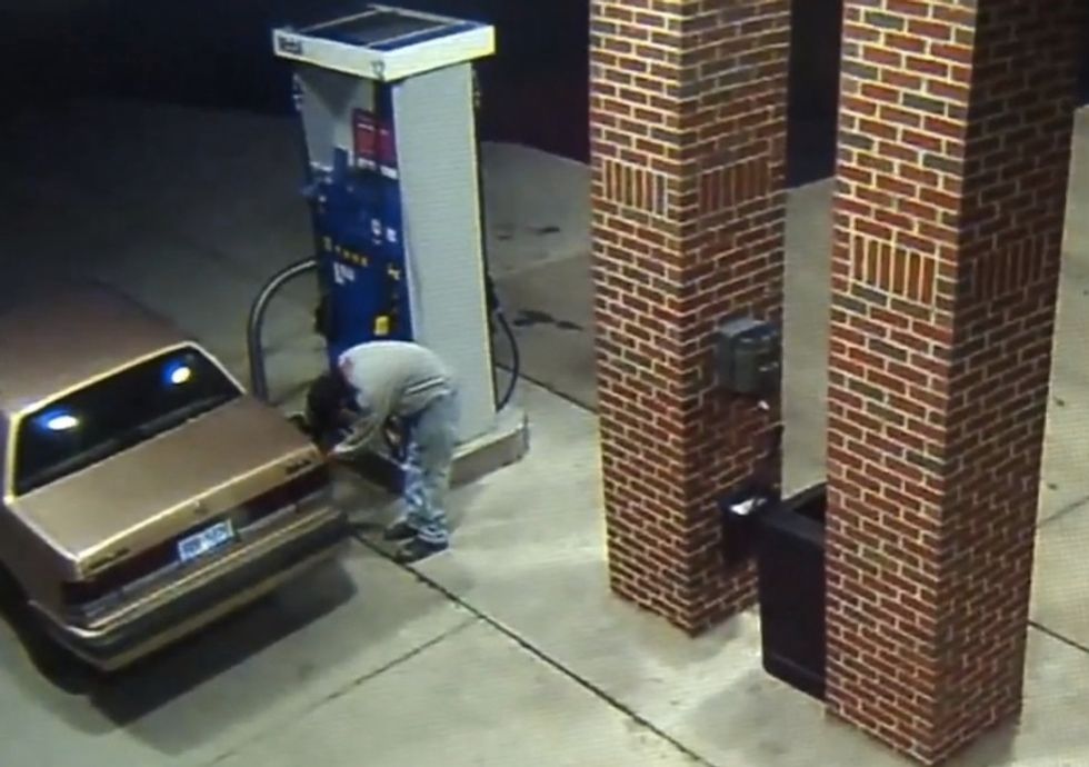 He's About to Pump Gas When He Sees a Spider by His Fuel Door. So He Grabs a Lighter to Burn It to Death. Care to Guess What Happens Next?