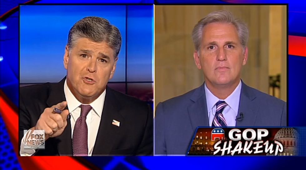 Kevin McCarthy Was Asked to Grade John Boehner. Hannity Was Not Pleased With His Answer