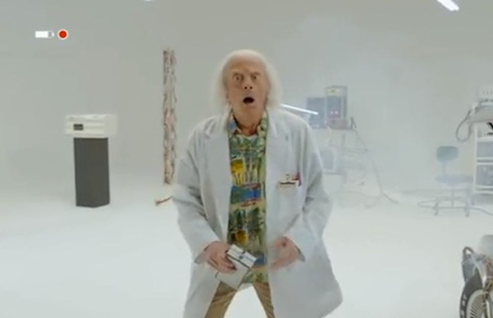 Great Scott!': It's 2015 and Doc Brown Returns 'Back to the Future' in New Short Film for 30th Anniversary