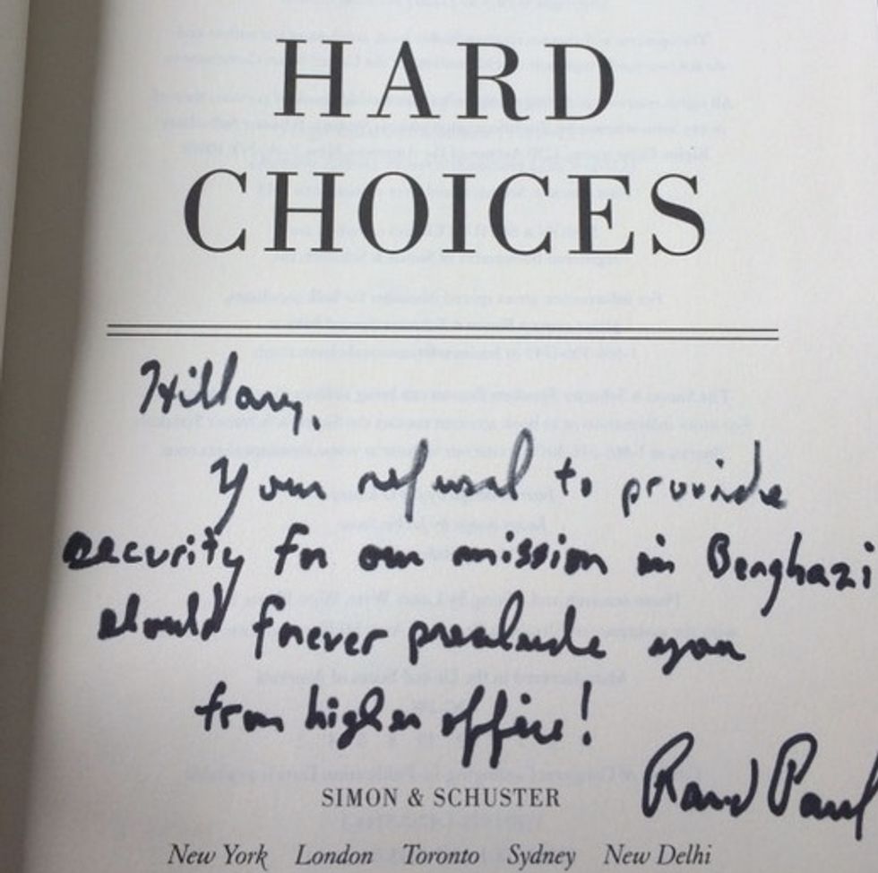 Bidding Is Up to Nearly $8,000 in Rand Paul's Auction of Hillary Clinton's Book