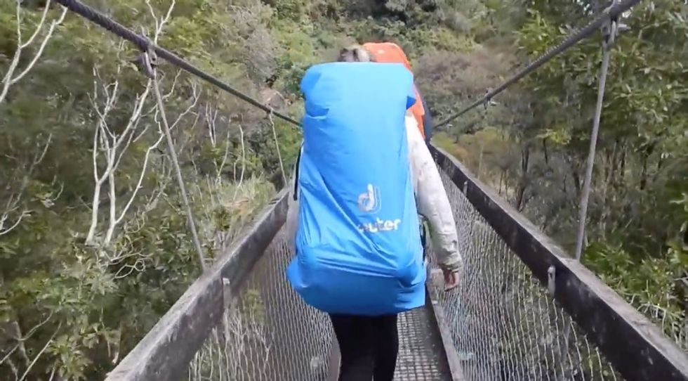 Four Hikers Were Crossing Suspension Bridge. Halfway Through, Something Horrific Happened