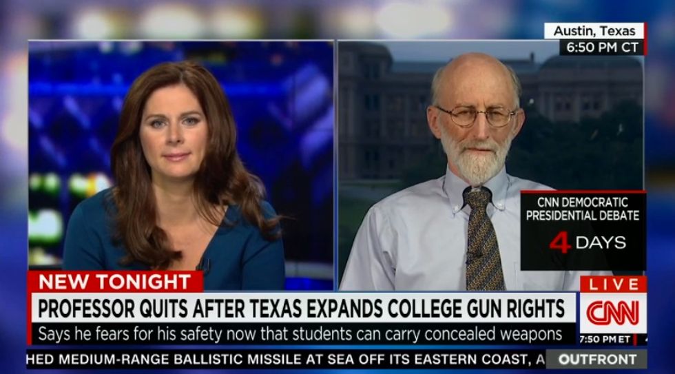 Listen to Reason Professor Gives When Asked Why He's Against Allowing Students to Concealed Carry 
