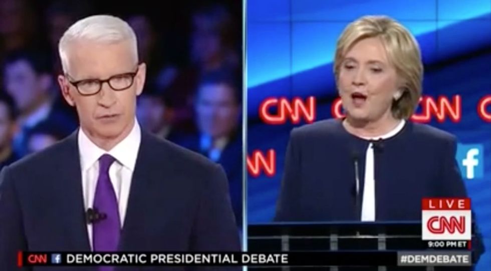 Anderson Cooper Confronts Hillary on Flip-Flops at Debate: 'Will You Say Anything to Get Elected?