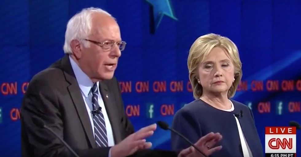 Watch What Bernie Sanders Tells Hillary Clinton When She Advocates Stronger Gun Control