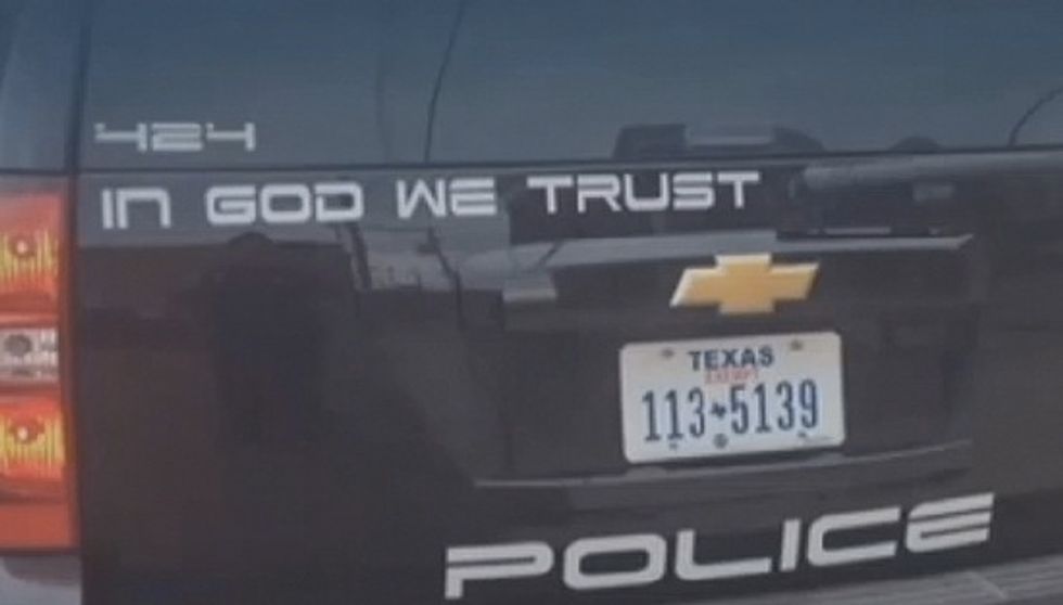 Defiant Sheriff Posts 'In God We Trust' Decals and Unleashes Tough Response to Atheists Who Don't Like It