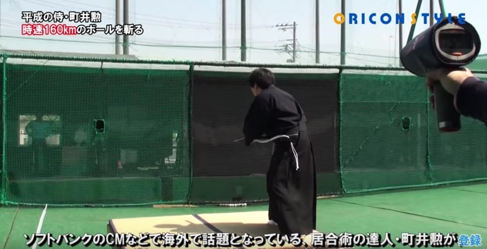 See It: Japanese Master Swordsman Steps Into Batting Cage, Slices 100 MPH Fastball in Half