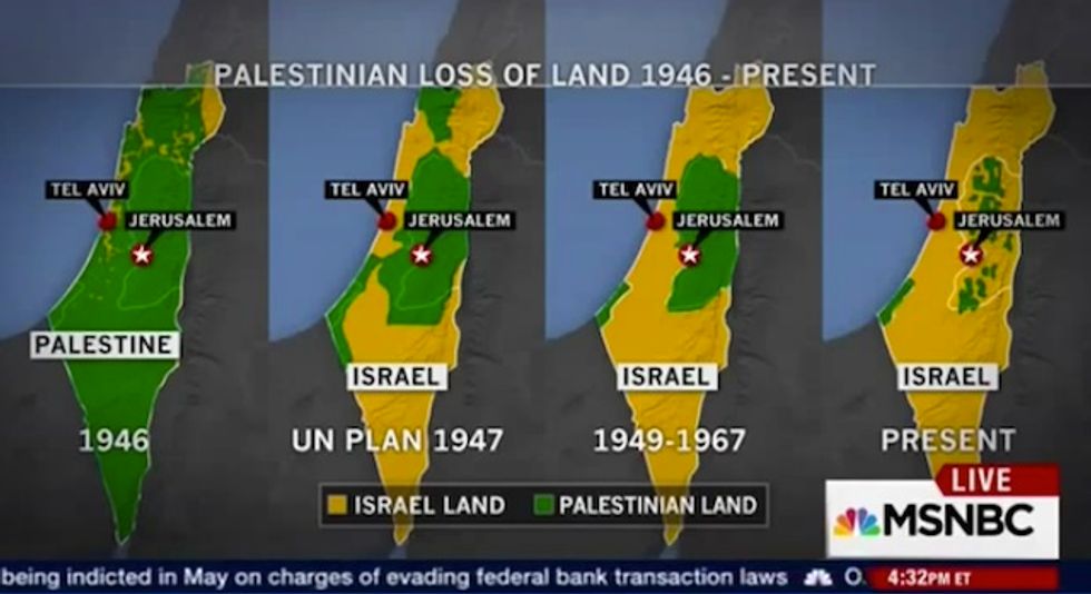 MSNBC Tries to Make Point About Israeli-Palestinian Conflict…Using Inaccurate Maps