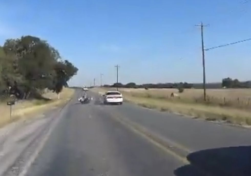 Driver's Astonishing Response After He's Caught on Video Swerving His Car Into a Passing Motorcycle and Sending the Riders Crashing to the Road