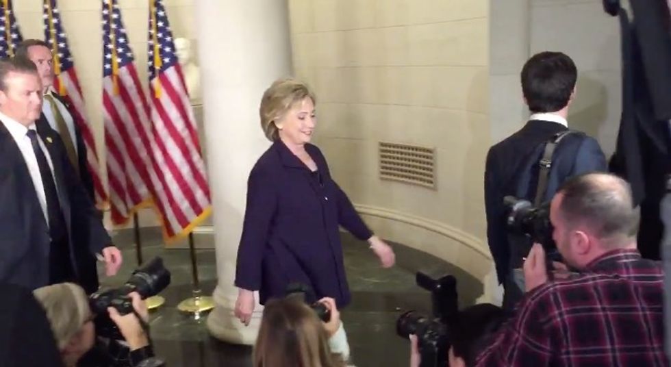 Listen to the Question Reporter Asks Clinton Following 11-Hour Benghazi Marathon