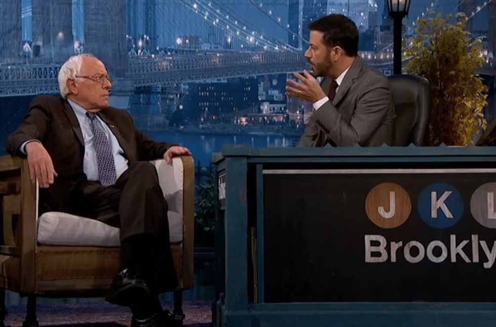 Did You Catch How Bernie Sanders Responded When Jimmy Kimmel Asked: 'Do You Believe in God?