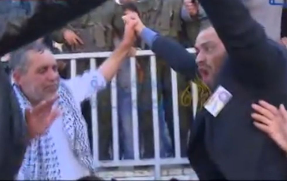 Palestinian Fathers Celebrate After Agreeing to Marry Off Their Children — But There's a Major Catch