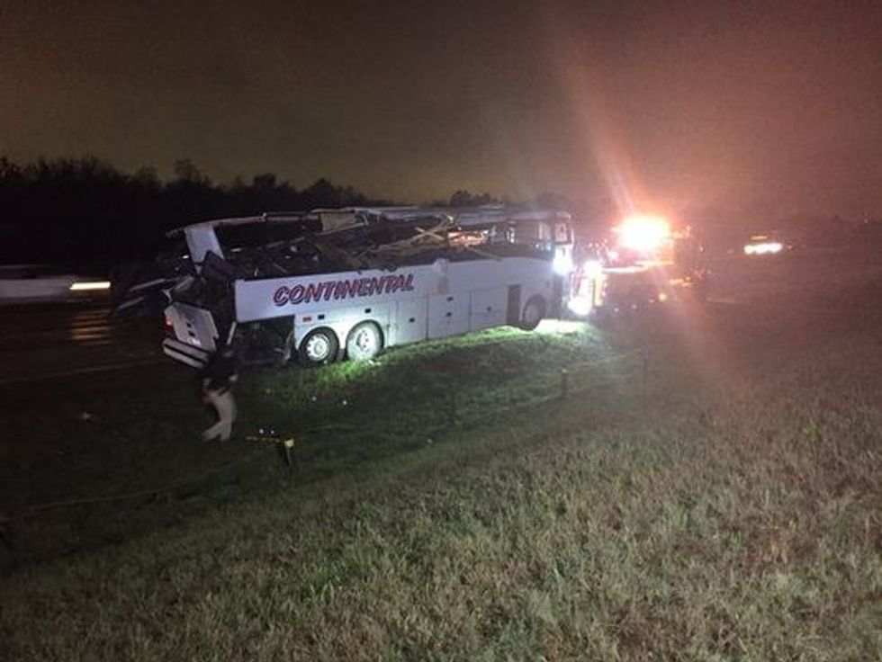 Six Dead After Charter Bus Runs Off Road, Hits Bridge in Arkansas