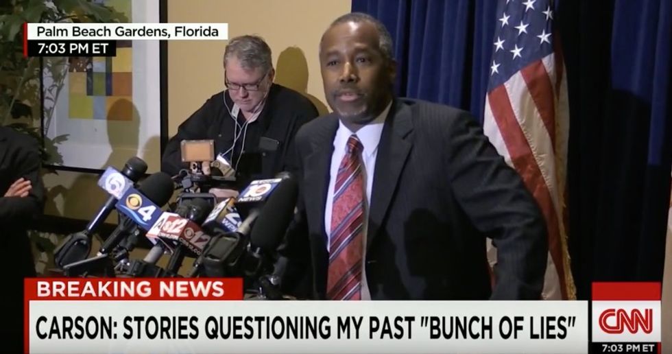 ‘Don’t Lie!’: An Infuriated Ben Carson Blows Up at Media During News Conference Over Scholarship Story