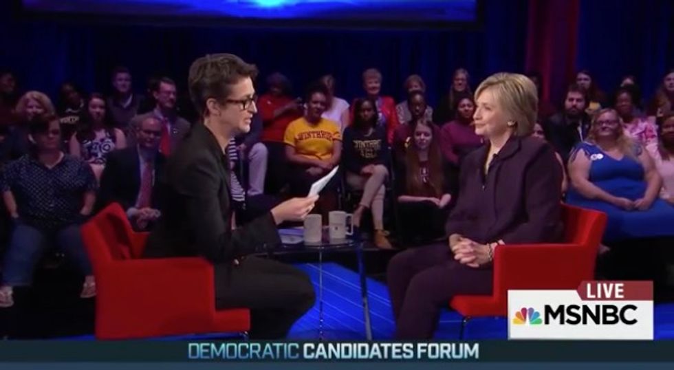 Maddow Grills Clinton: If You Had to Pick a Vice President From GOP Field, Who Would You Pick?