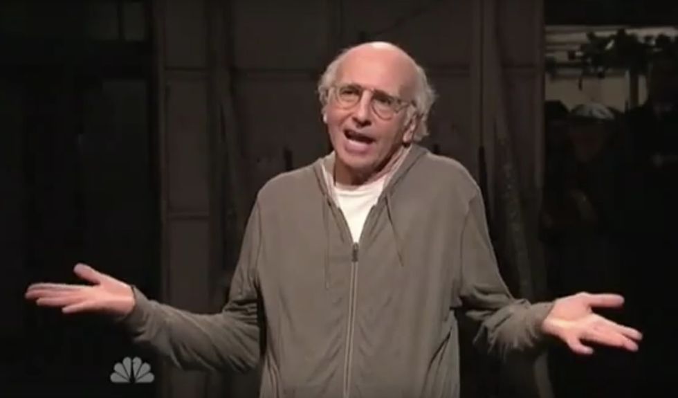 Latino Group Plans to Award Larry David $5K for Heckling Trump During 'SNL