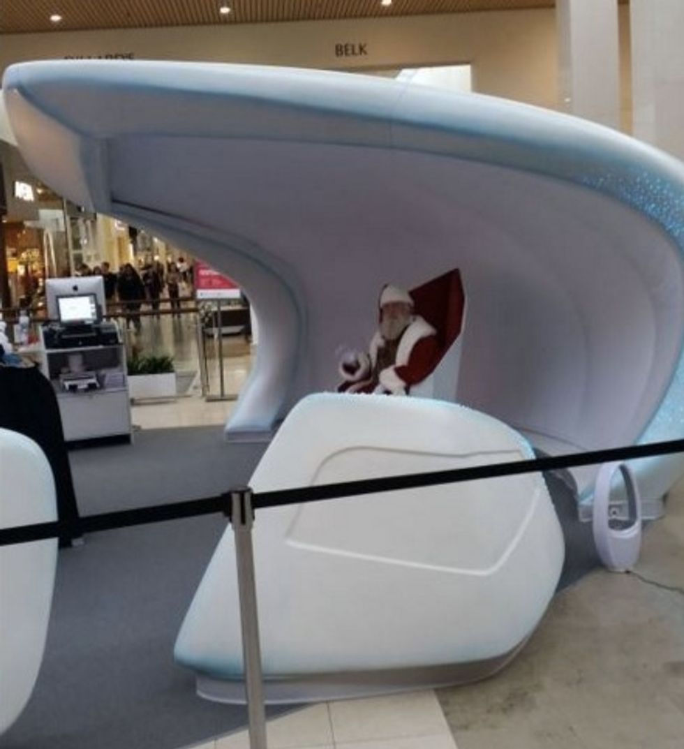Shopping Mall Ditches Christmas Tree to Give Santa Something Else to Sit Under That You Probably Won't Believe — and Ye Olde Backlash Is Swift
