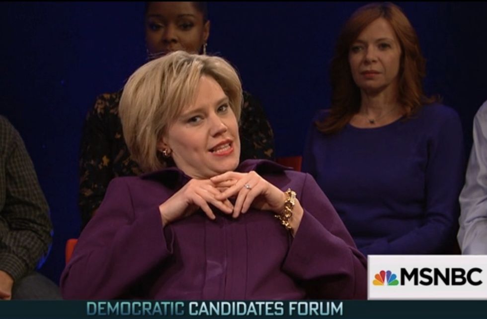 So Far Left It Could Never Be Elected': Hillary Clinton, Bernie Sanders and Even MSNBC Are Skewered in 'SNL' Sketch