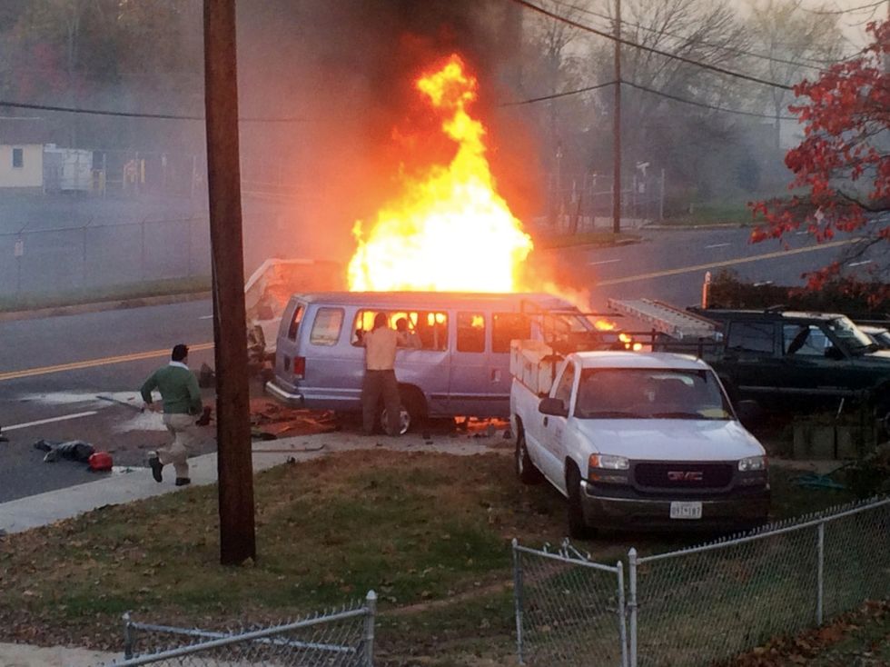Just a Horrific Scene': Four Killed, Including a Child, at Least 14 Injured in Fiery Crash After Church Van Hit Near D.C. (UPDATED)