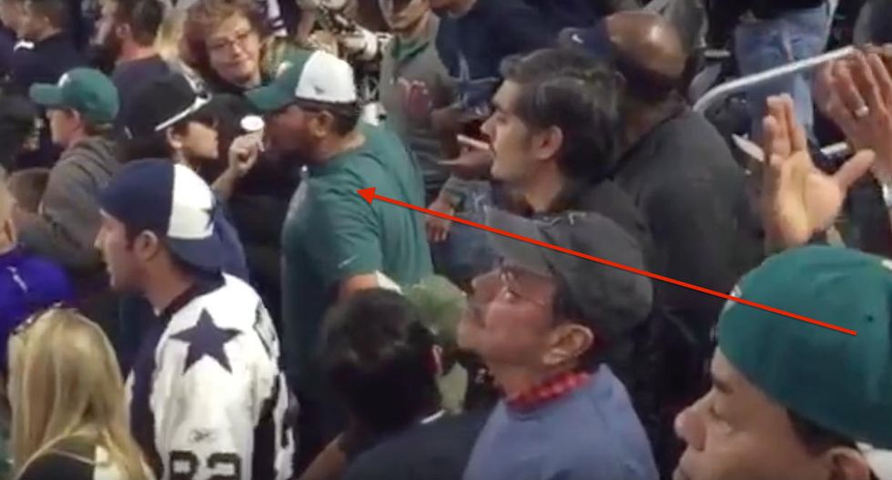 Video Captures the Moment Dallas Cowboys Fan Knocks Philadelphia Eagles Fan Out Cold — as Security Guard Approaches