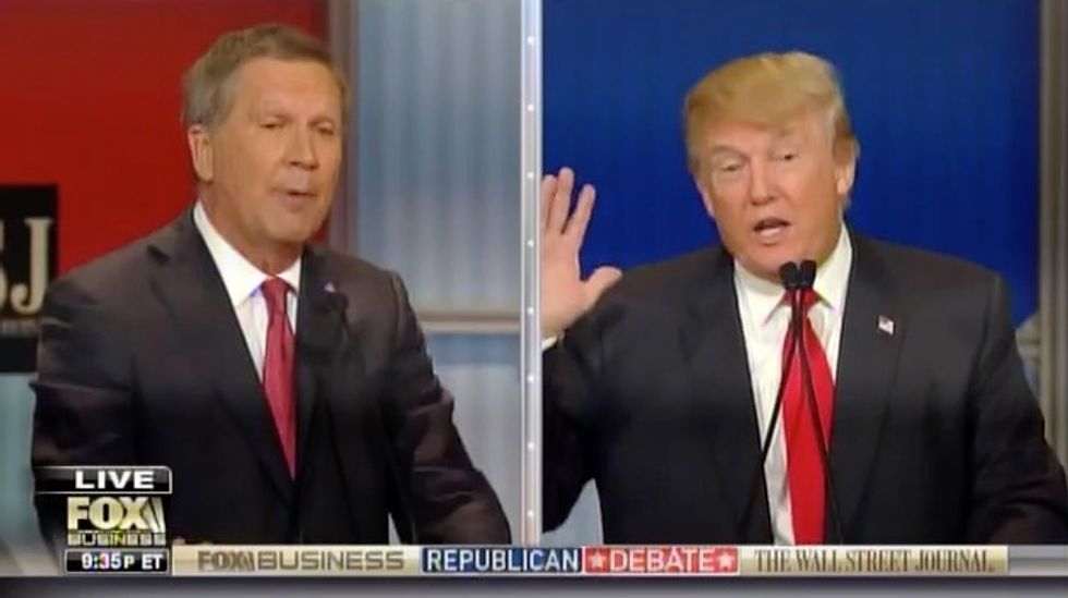 Donald Trump Slams John Kasich With Stinging Line That Draws Immediate Boos From the Audience