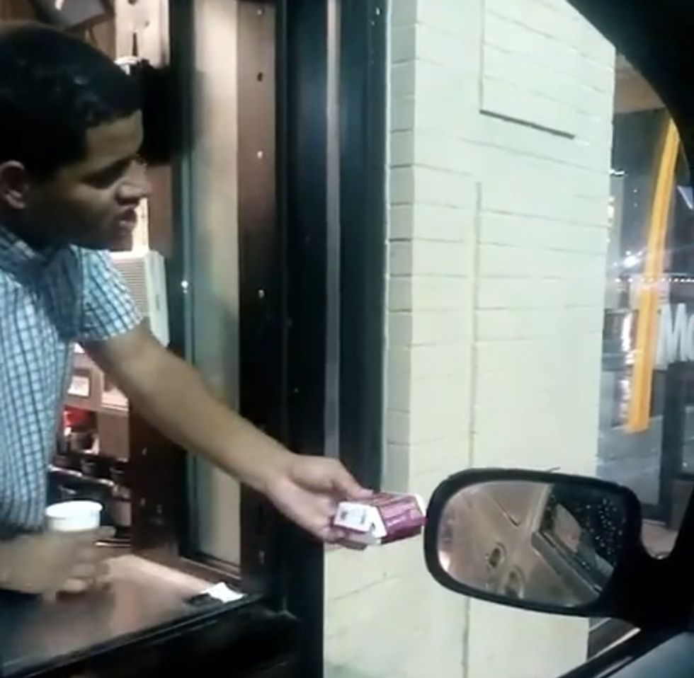 Panhandler Has a Message for a McDonald's Worker Caught on Video Playing a Disturbing Prank on Him