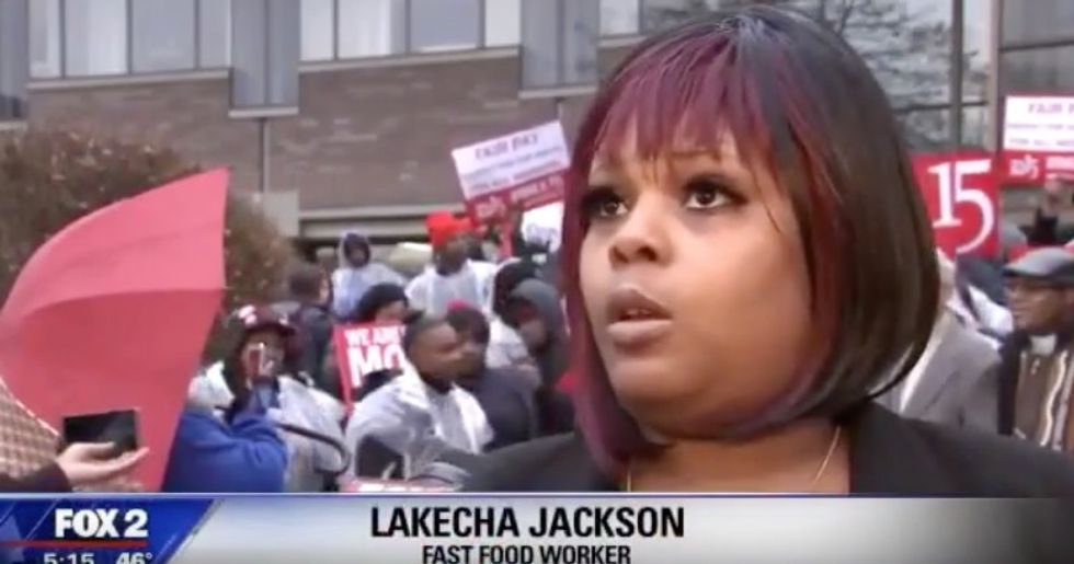 Watch Answer Fast Food Worker Gives When Reporter Tells Her Paramedics Don't Even Make $15 an Hour