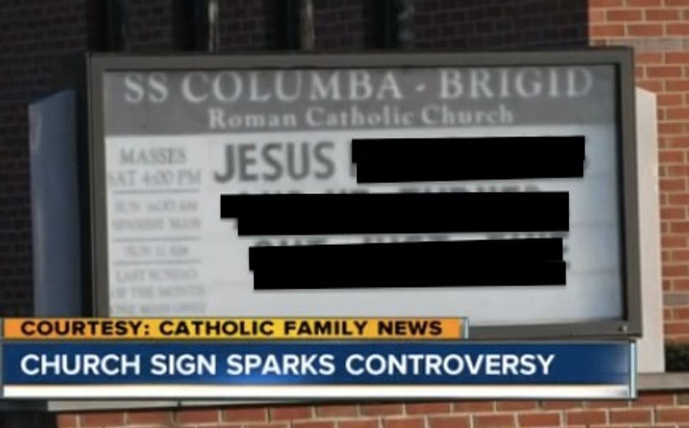 Writer Noticed Shocking Church Sign 'So Scandalous' That He Had a 'Hard Time Believing It Was Not Photoshopped'. Then, He Took Action.