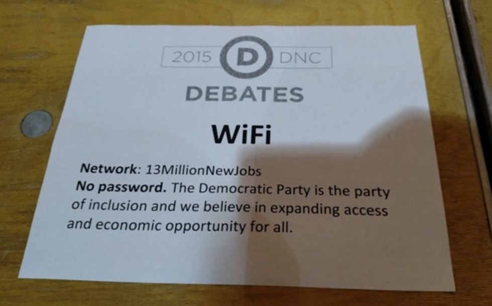 Reporters Won't Need to Enter Wifi Password to Cover Democratic Debate Since It's the 'Party of Inclusion