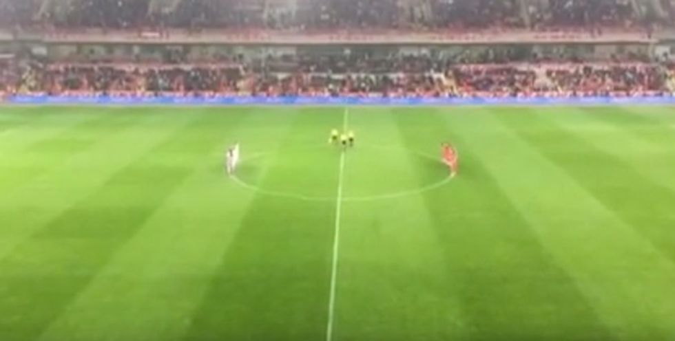 Video: Turkey Fans Boo Moment of Silence for Paris Attacks, Then Break Out Into This Chant
