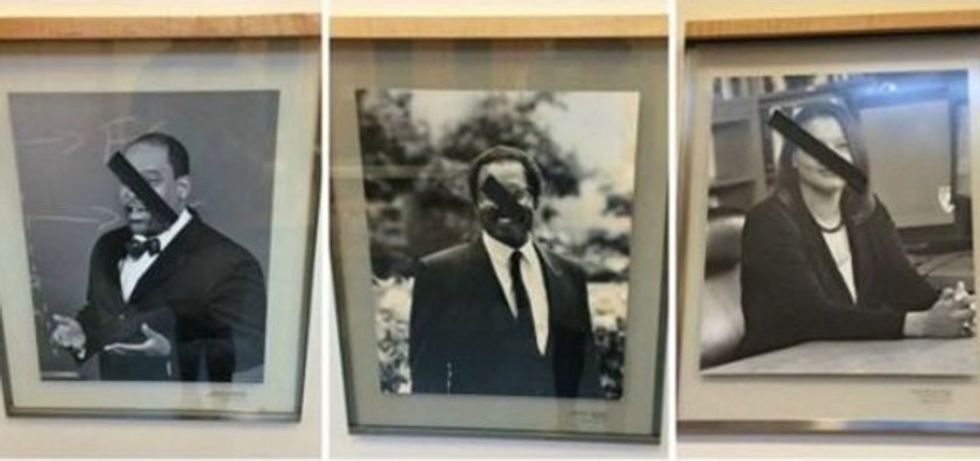 Black Tape Found Over Portraits of Black Profs at Harvard Law School, Dean Says Racism a 'Serious Problem' There (UPDATE: Police Investigating Incident as a 'Hate Crime')