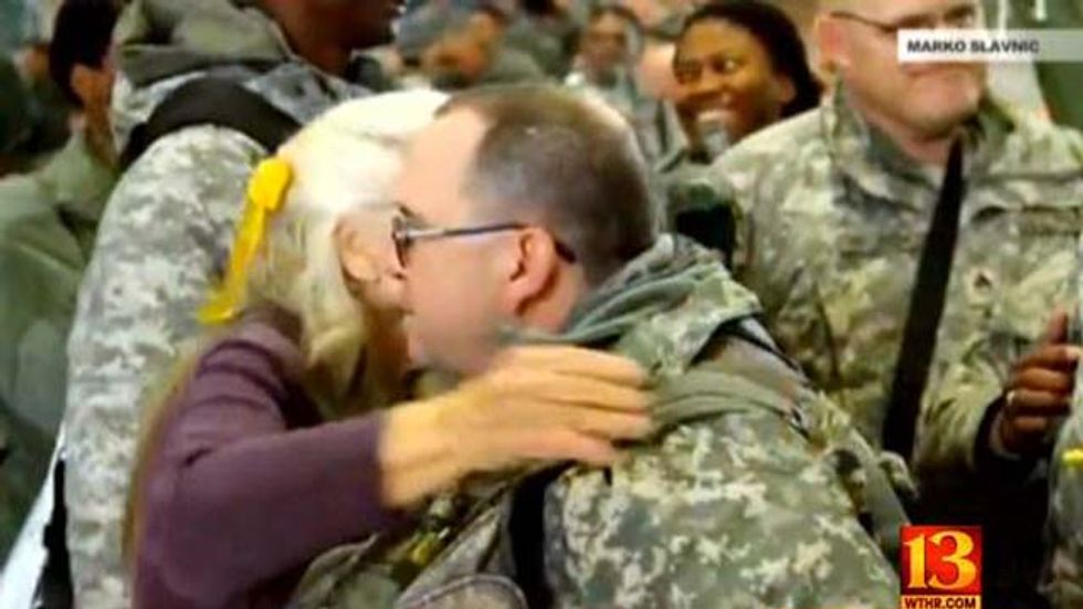 Texas Woman Has Given 500,000 Hugs to Soldiers. See What Happens When She Ends Up in the Hospital With Cancer.