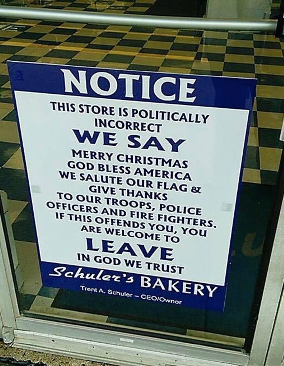 After Ohio Bakery's 'Politically Incorrect' Front-Door Sign Goes Viral, Staffers Describe How Customers Have Reacted