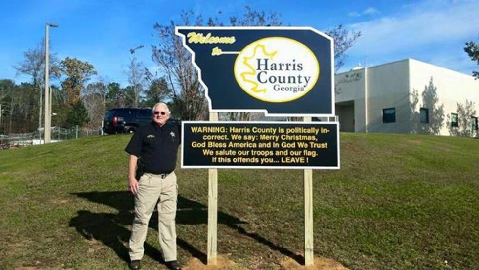 Georgia Sheriff Puts Up ‘Politically Incorrect’ Sign Outside His Office — and It Includes Advice for People Who Don’t Like It