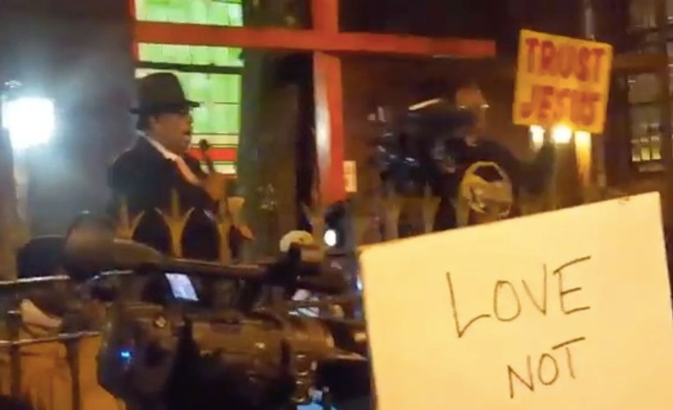 Chaos Outside Harlem Church as Fiery, Anti-Gay Pastor Clashes With Protestors: 'You Sodomites and Freaks Have Soiled Harlem