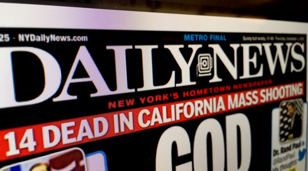 Scumbags': New York Daily News Slammed for 'Offensive' Cover Following San Bernardino Shooting