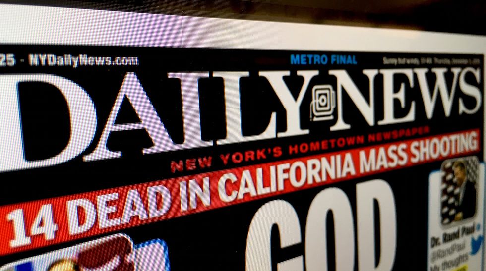 Scumbags': New York Daily News Slammed for 'Offensive' Cover Following San Bernardino Shooting