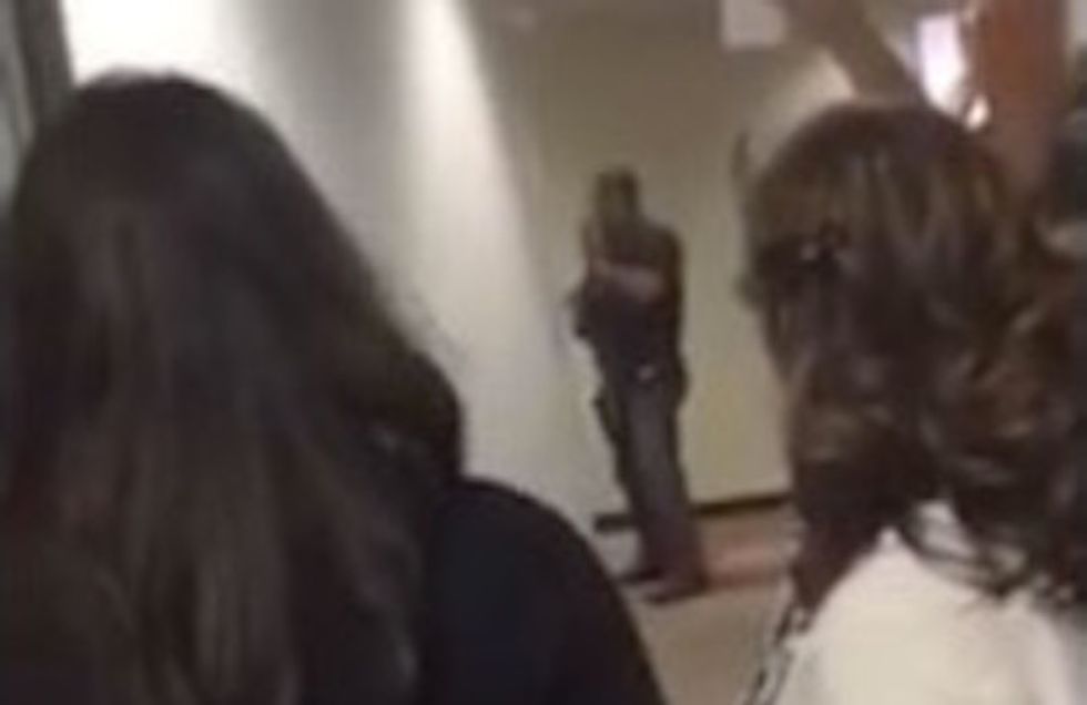 Listen to What Police Officer Tells Evacuees in Tense Moments Following California Shooting