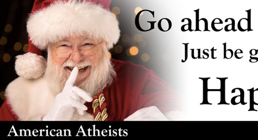 'Happy Holidays!': Atheists Unveil Santa-Themed Christmas Billboard — and Here's Why Some Say It's 'Offensive\