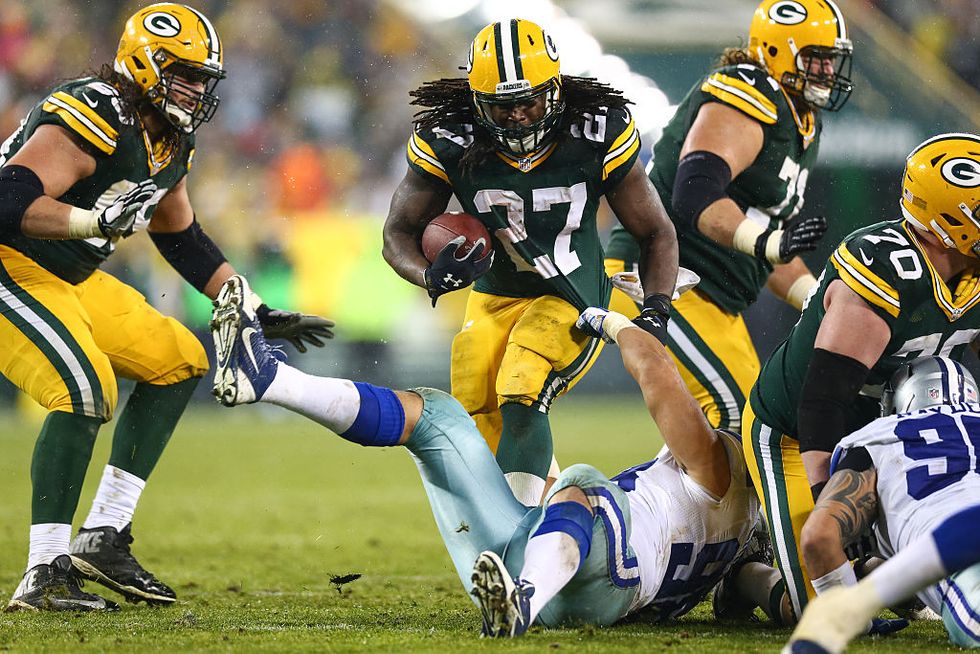 After a Few Tough Weeks, Eddie Lacy Breaks Out in Win Over Cowboys — See Who He Thanks First in Humble Post-Game Interview