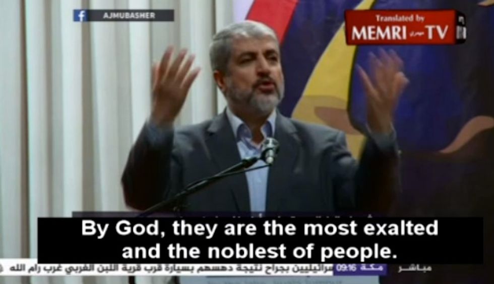 Hamas Leader Proclaims Palestinian Knife Attackers to Be the ‘Most Exalted and the Noblest of People’