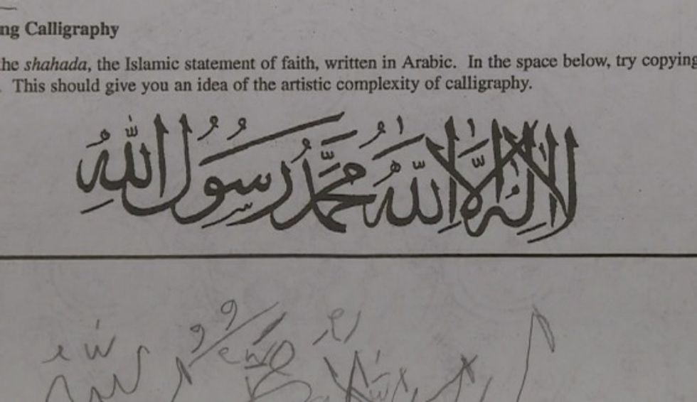 Parents Outraged After Students Are Given Arabic-Themed Assignment. It's the Translation That Has Them Infuriated.