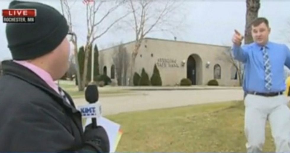 TV Reporter Was in the Middle of a Live Shot About a Bank Robbery When He Suddenly Becomes Part of His Own Story