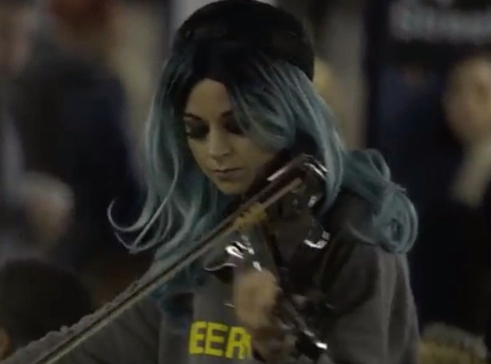 What Happens After She Grabs Her Violin and Steps Onto the Subway Platform Will 'Wow' You