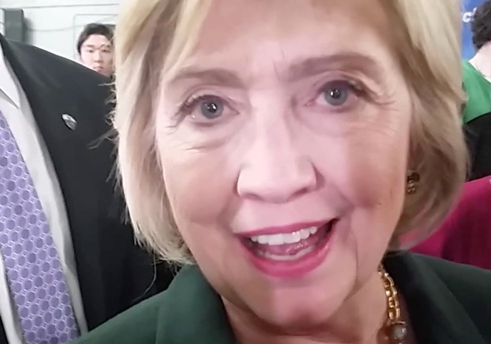 Clinton Records Video for Trump Supporter Assuring Him She Doesn't 'Have Horns' — Here's His Reaction