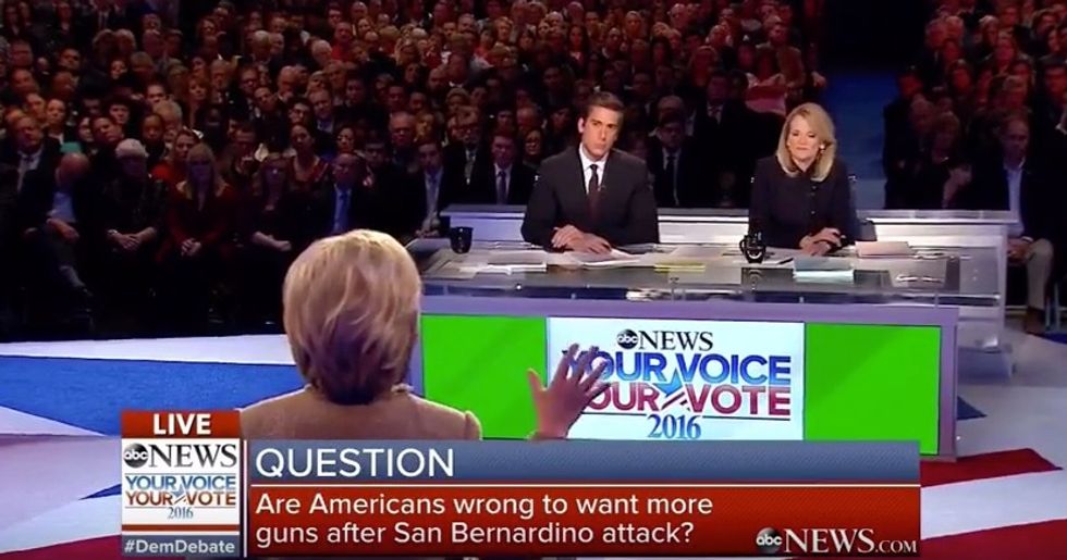 How Clinton Responds When Asked if Americans Who Want More Guns After California Attack Are 'Wrong
