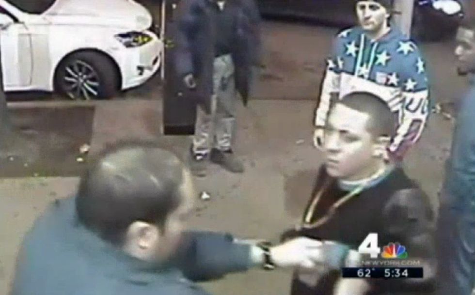 NYPD Cop Files Report Claiming Man Got in 'Fighting Stance' and Took Swing at Him With Closed Fist. Then Surveillance Video Comes Out.