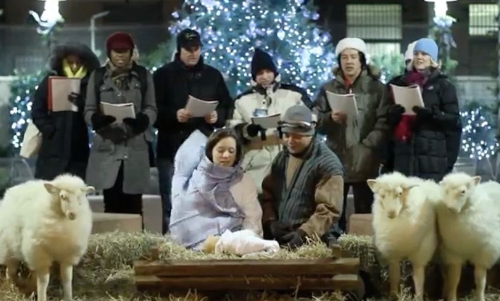 Watch Him Surprise New Yorkers by Bringing the 'True Meaning of Christmas' to Life
