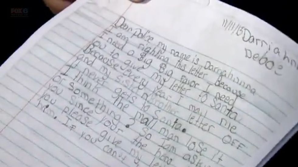 Girl Didn’t Think Family Could Afford Gifts, So She Wrote Santa. When Police Saw Her Letter, They ‘Had to' Respond