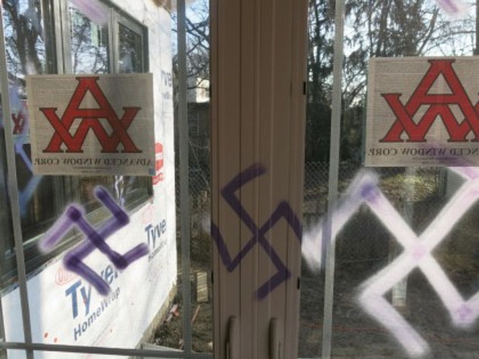 Disgusting' Symbols Found Covering All 25 Windows of House on Christmas Day: 'This Is...Potentially a Hate Crime