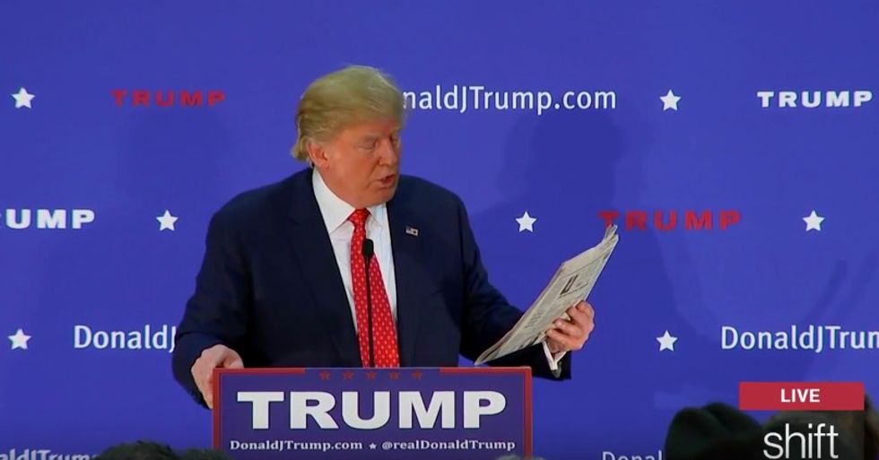 After 14-Minute Rant, Watch What Donald Trump Does With ‘Piece of Garbage’ New Hampshire Newspaper
